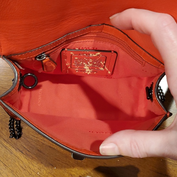 Like NEW Coach Bowery Croc Embossed Crossbody - Picture 9 of 12